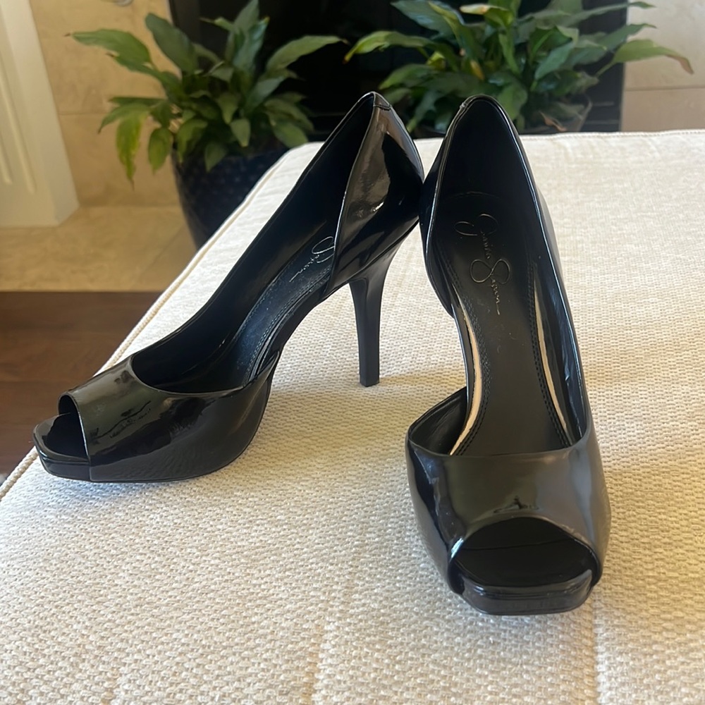 Jessica Simpson Square Toe Open Toe Pumps